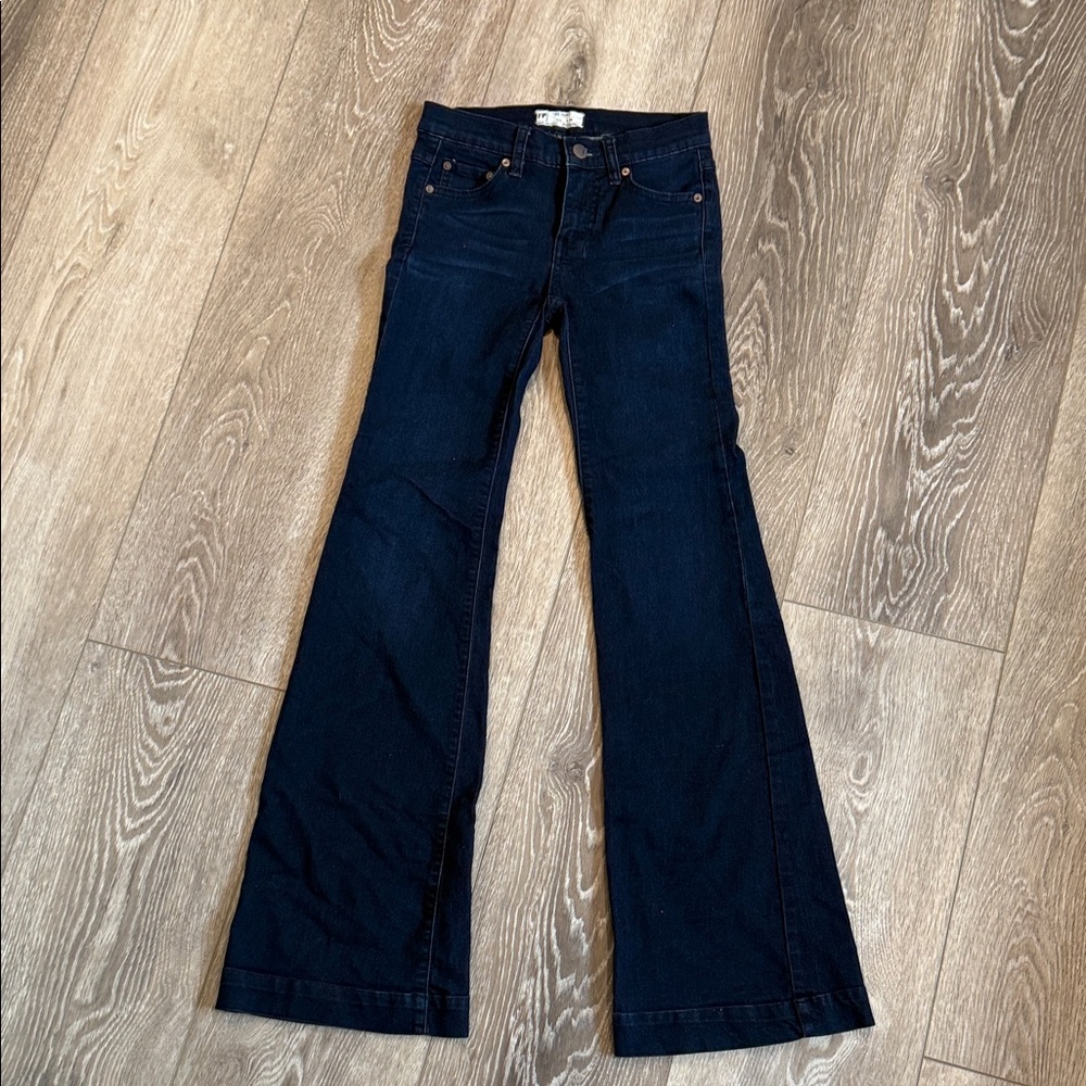 Free People Navy Flare Jeans